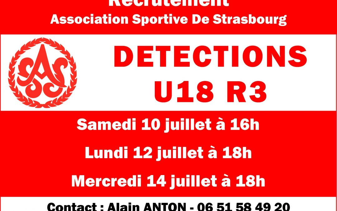 Détections U18 R3