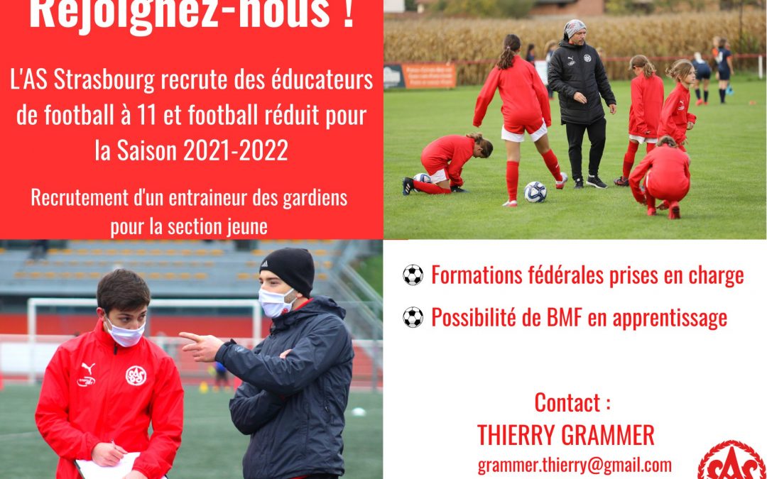 Recherche d’éducateurs pour la saison 2021-2022